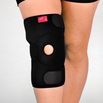 Бандаж на колено, неопреновый, с силиконовым кольцом - Ersamed ERSA-201